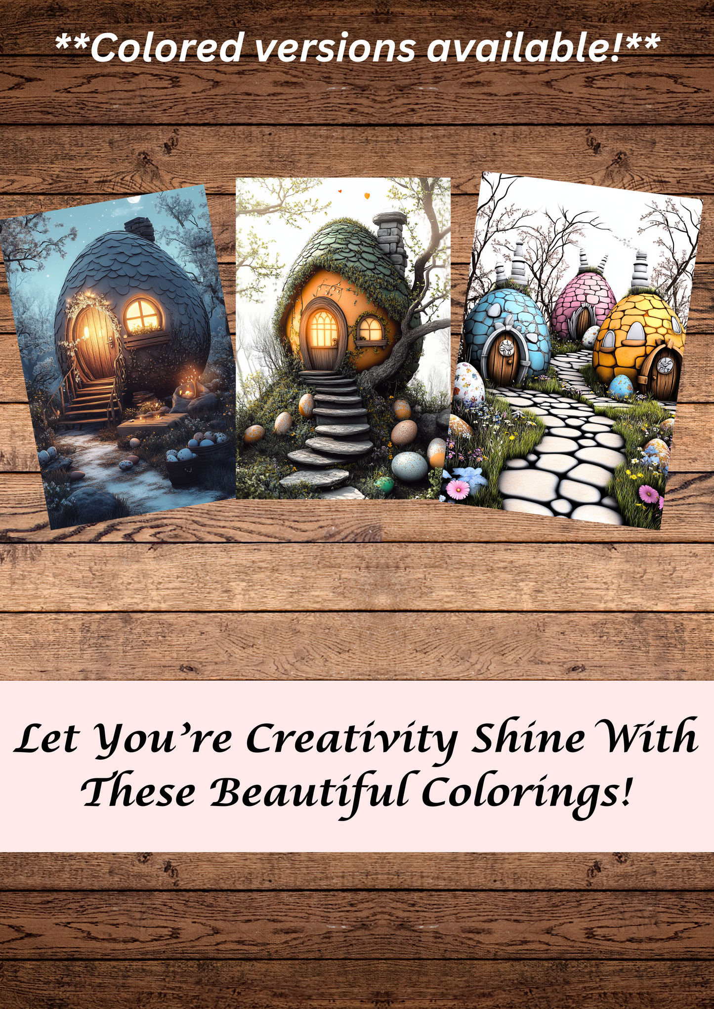 40 Easter Houses, Easter Coloring Pages, Adults + Kids Coloring, Instant Download, Greyscale, Printable Coloring Pages