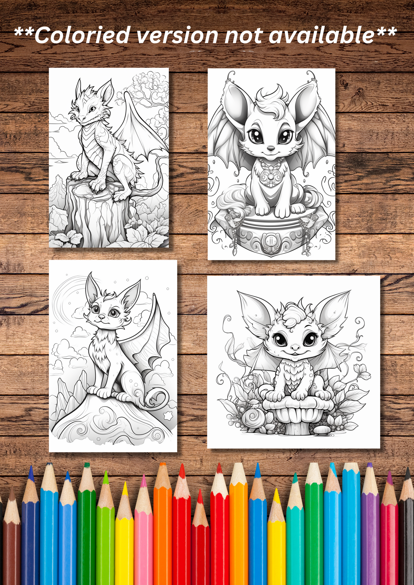 20 Dragon cats coloring pages, instant download grey scale coloring sheets, downloadable & printable coloring pages, fun for adults & kids, dragons coloring