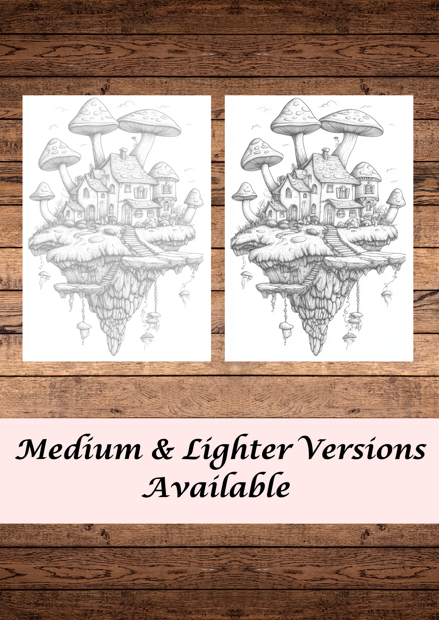 30 Magical Forests & Islands, Adults & For Kids, Instant Download, Greyscale, Printable Coloring Pages