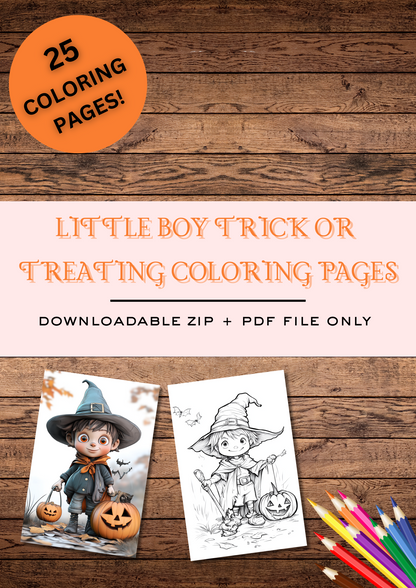 25 Young Boy Trick Or Treating Coloring Pages, Halloween Coloring Pages, Kids Coloring Pages, Cartoon Style