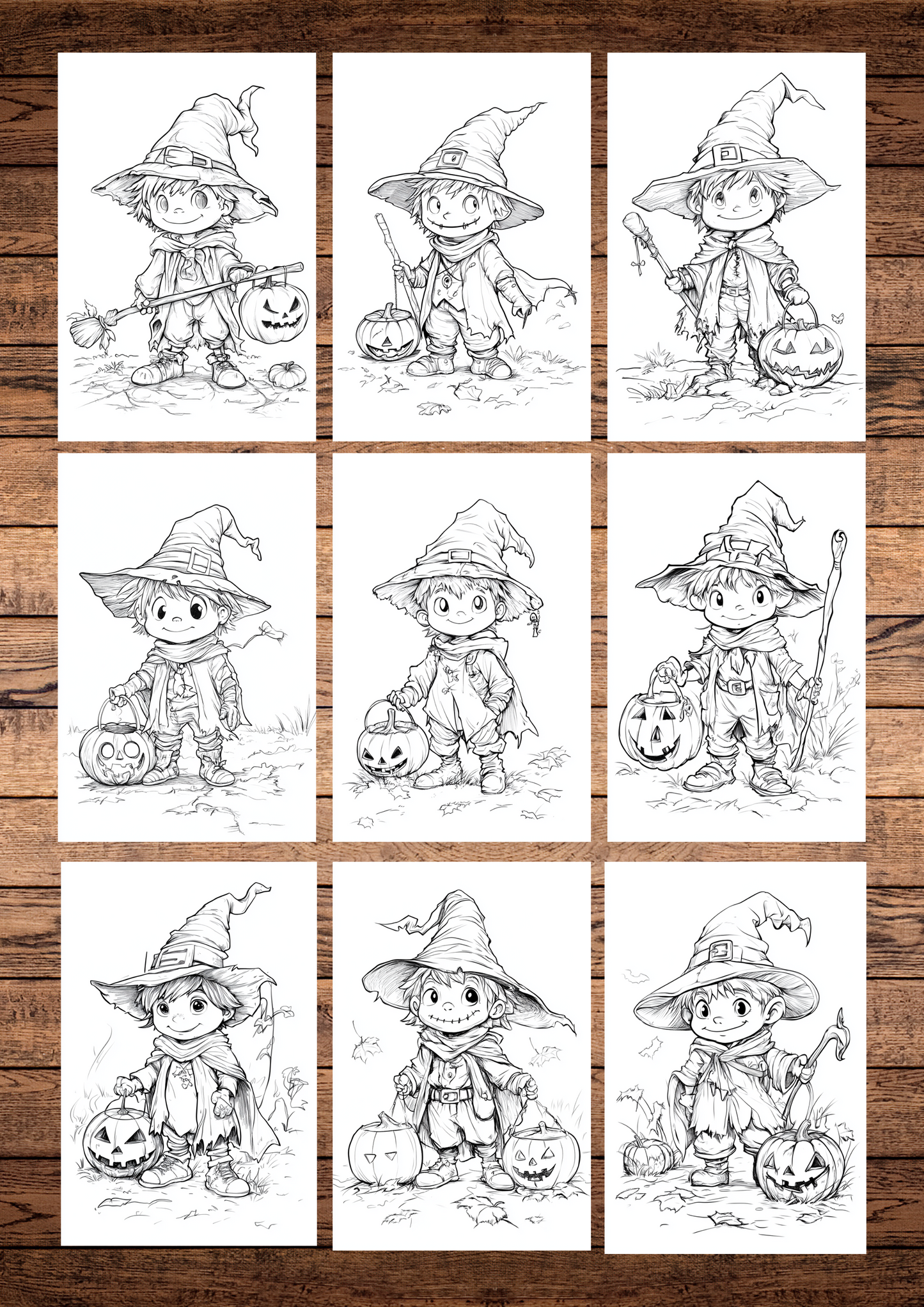 25 Young Boy Trick Or Treating Coloring Pages, Halloween Coloring Pages, Kids Coloring Pages, Cartoon Style