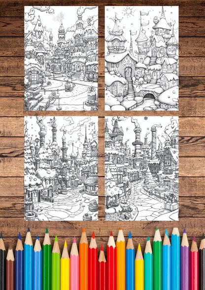 42 Christmas Chocolate & Sweets Wonderland, Christmas Coloring Pages, Adults Coloring Pages, Greyscale