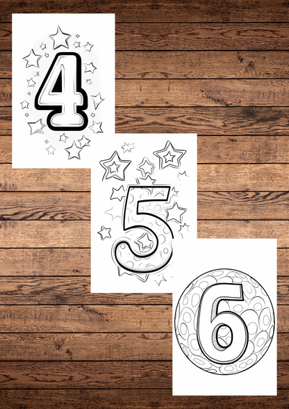 Coloring pages for kids, coloring pages of numbers 1 to 10, printable & downloadable coloring pages, kids games, number games, enjoyable learning activity