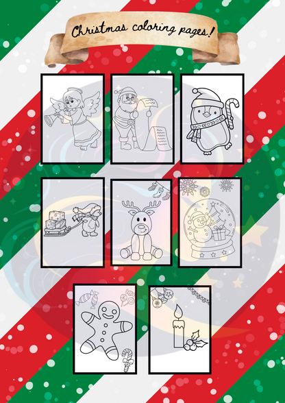 Christmas activity bundle, 32 pages of fun activities, printable pages, Christmas games, kids activities, downloadable pages