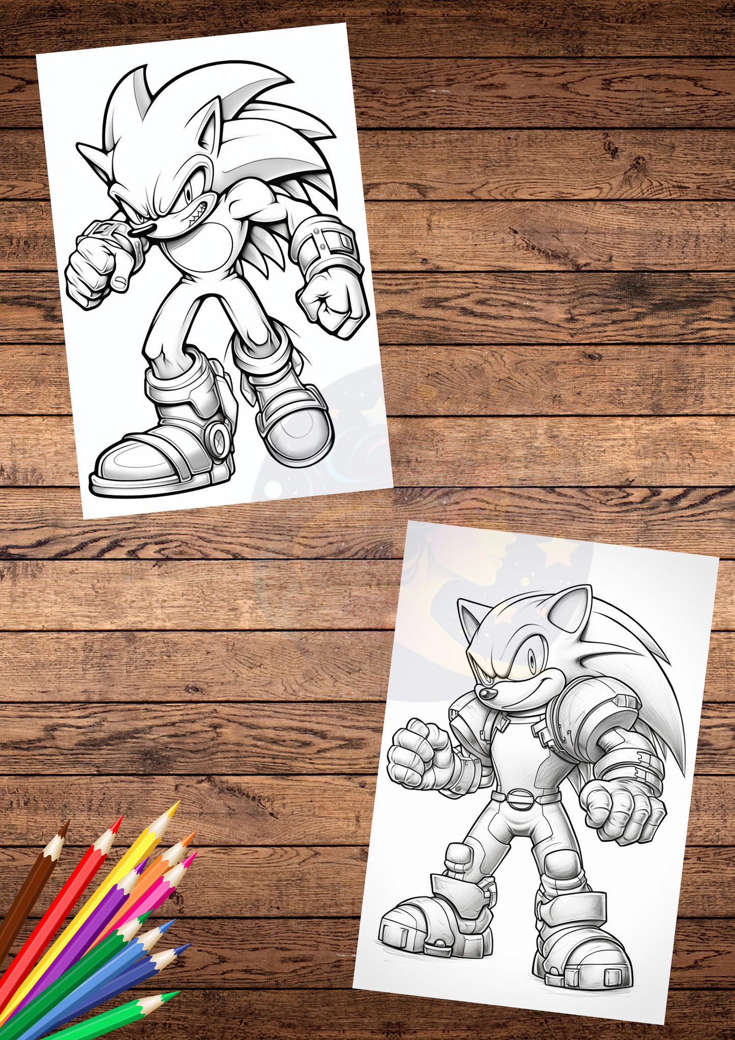 10 Coloring pages of sonic muscular characters for adults & kids, gray scale coloring sheets, fun games, printable coloring pages, downloadable PDF coloring pages