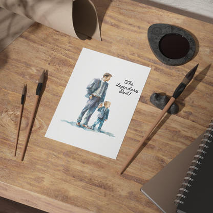 Beautiful & Adorable Father's Day Watercolor Cliparts, jpeg format, size options, instant print & download, for commercial use